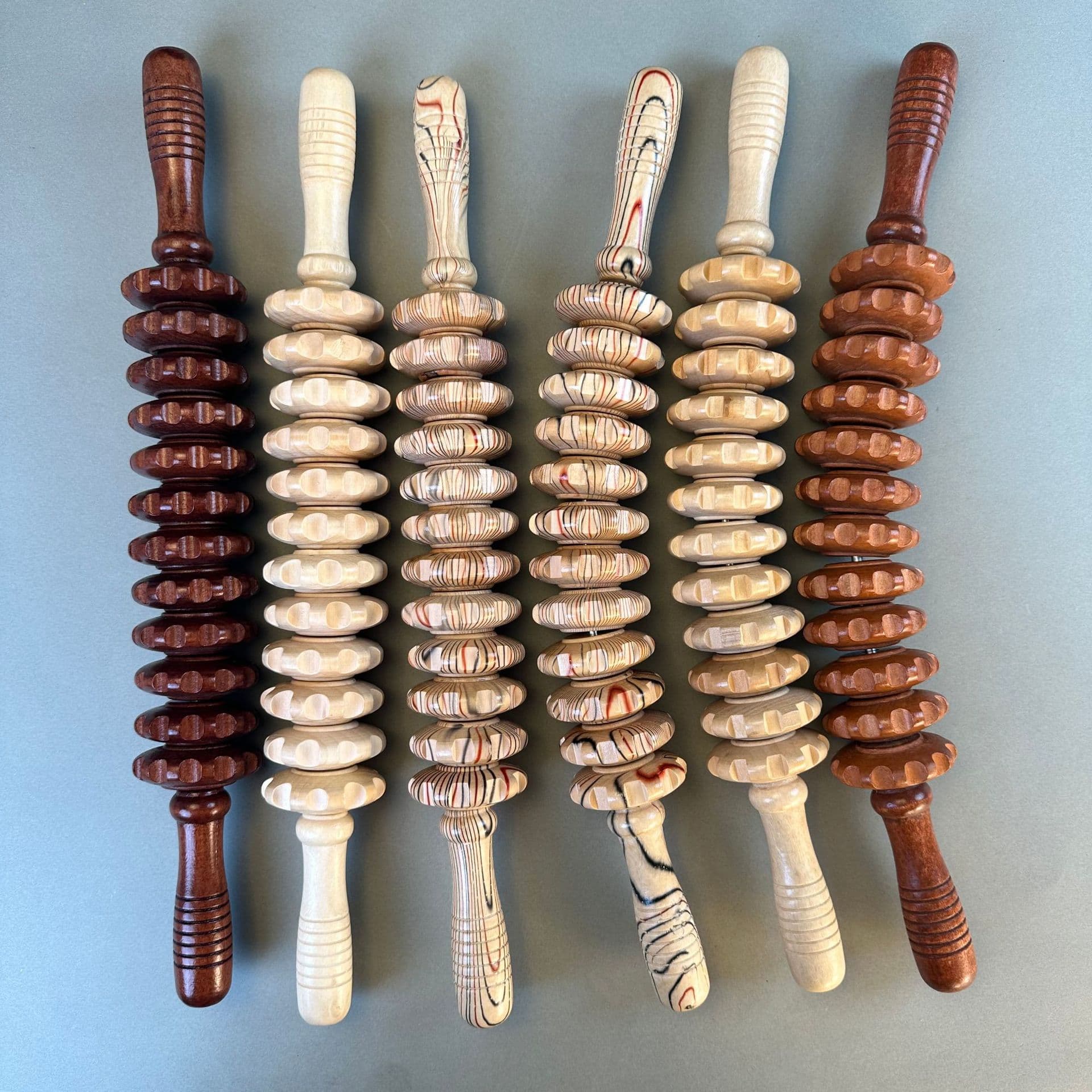 Handle from natural wood, universal wooden massager 1