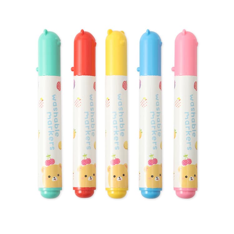 Children's multicoloured brush, crayons for early age, watercolour, washable 5