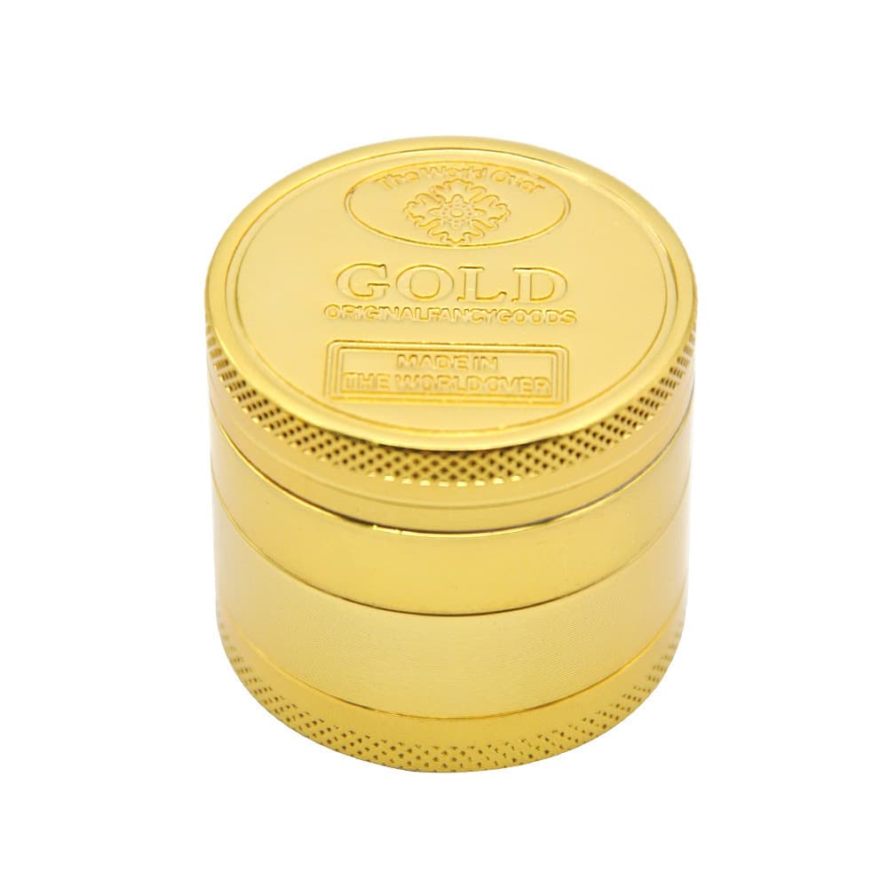 Cross-border direct supply of gold coin grinder zinc alloy four-layer gold coin grinder grinder cigarettes