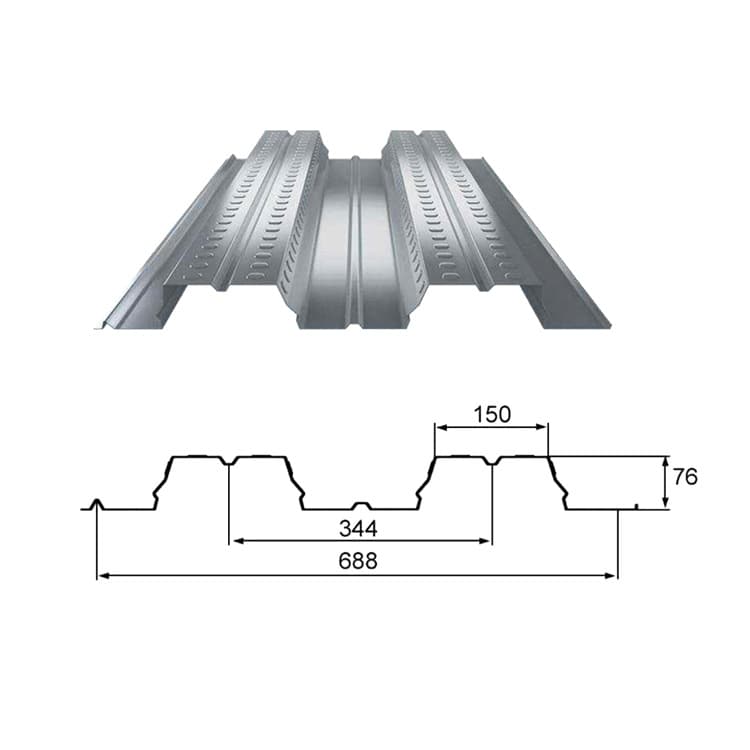 Open/closed floor bearing plate for building structure decoration Construction engineering reinforced bar truss galvanized load-bearing plate 5