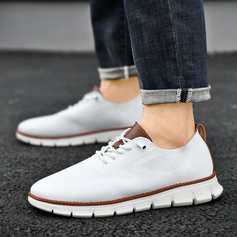 2023 British style men's shoes summer breathable sneakers Flying weaving shoe men's cross -border large size 48 yards running shoes 4