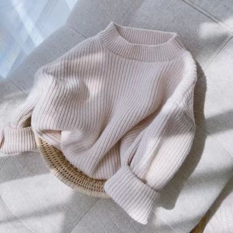 Children's colored base body-friendly demi-season warm knitted sweater 3