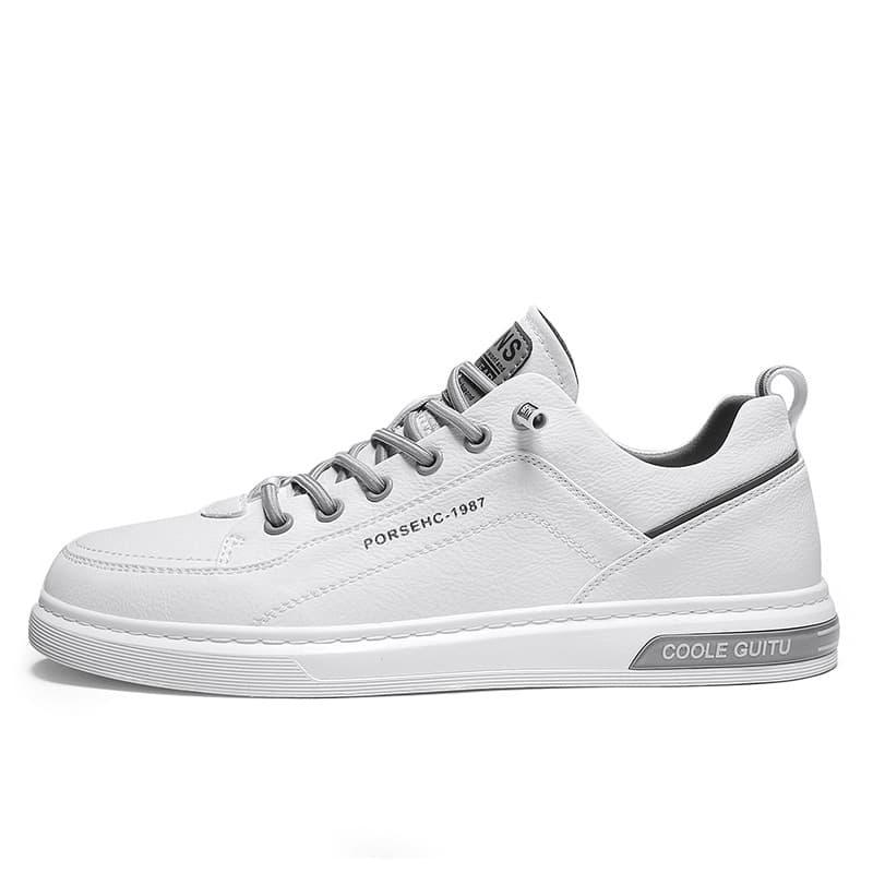 Men's Shoes Spring 2025 New Men's Casual Leather Shoes Men's Versatile Sports Trendy Shoes Men's Thick-Soled Small White Sneakers 5