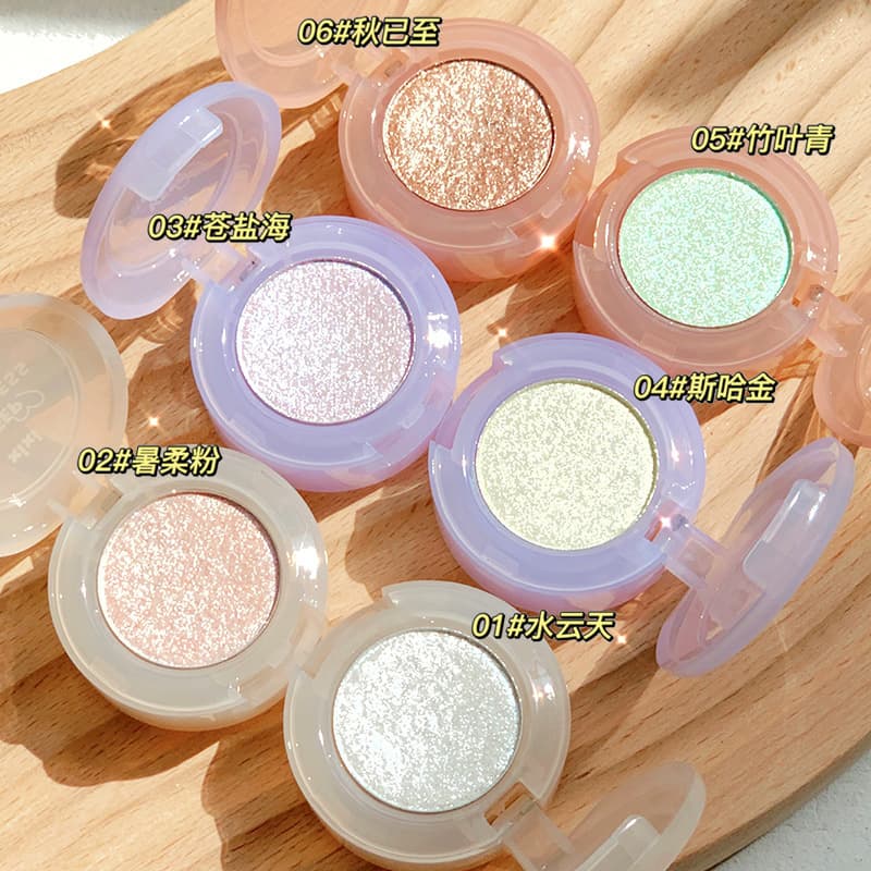 Make -up XIXI Lighting Plan Monochrome Eye Shadow Pearl Light Flash Drilling Maple Potato Potato Cestlement Silkworm Stage Makeup 2