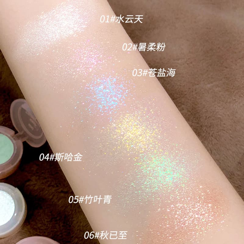 Make -up XIXI Lighting Plan Monochrome Eye Shadow Pearl Light Flash Drilling Maple Potato Potato Cestlement Silkworm Stage Makeup 4