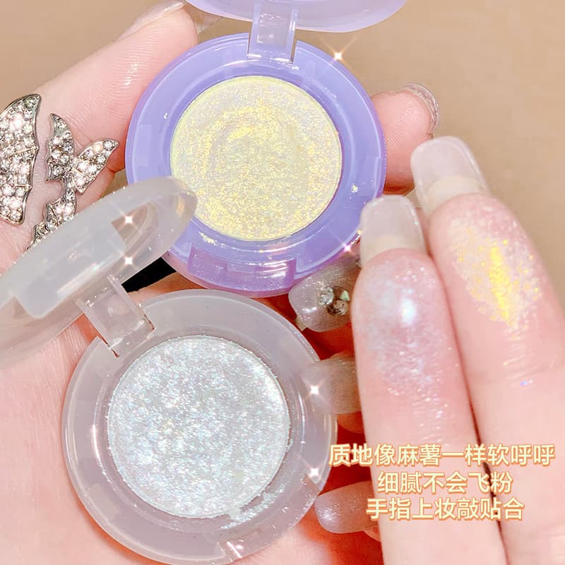 Make -up XIXI Lighting Plan Monochrome Eye Shadow Pearl Light Flash Drilling Maple Potato Potato Cestlement Silkworm Stage Makeup 1