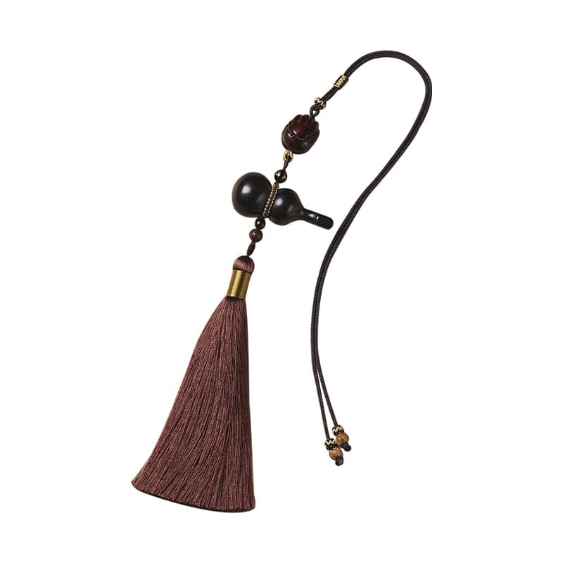 Genuine high-end creative protective amulet sandalwood with tassels, DIY 5