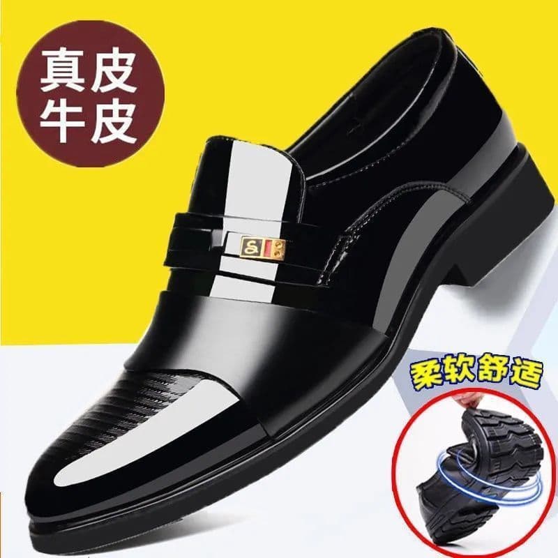 Men's leather suit, shoes platform 2