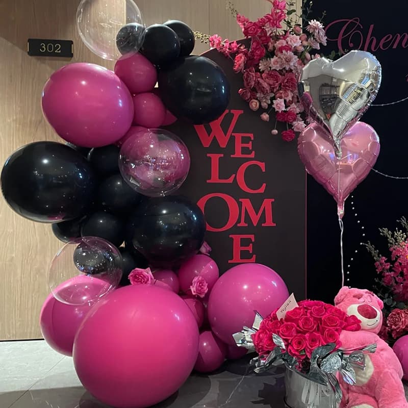 Romantic Confession Balloon Rose Red Black Latex Balloon Proposal Confession Romantic Scene Decoration Balloon 3