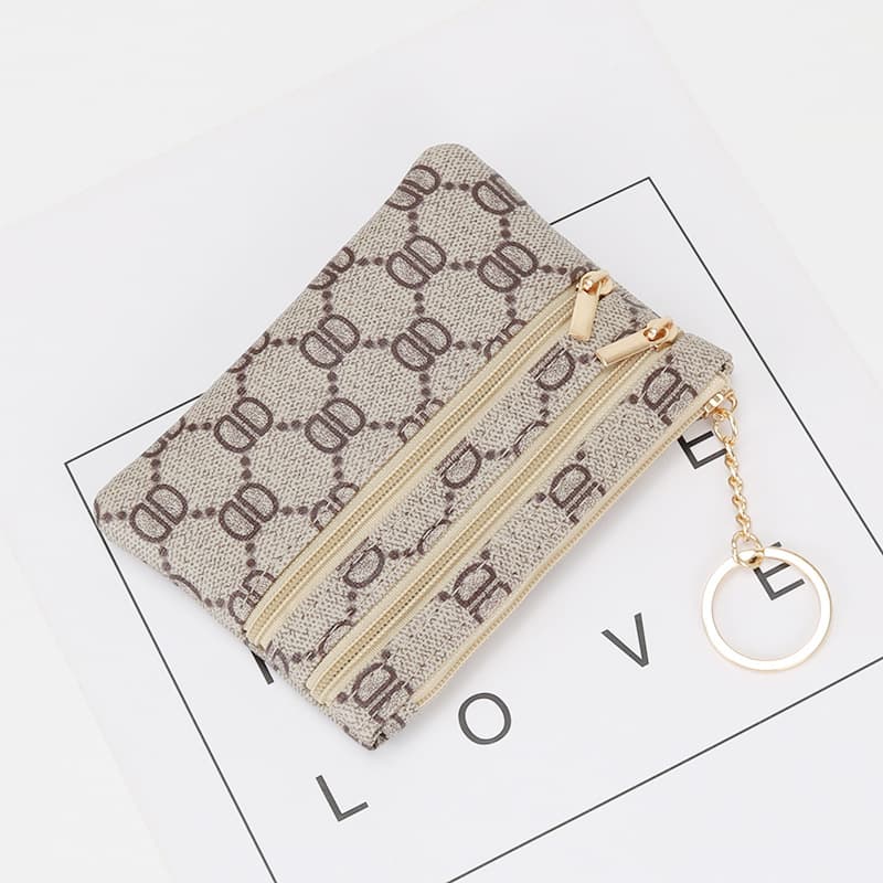 Fashionable wallet, small shoulder bag, short key bag with zipper, coins, simple and elegant design 4