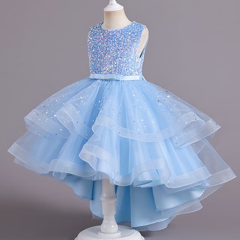 Small princess costume, flower girl dress, girl's skirt, piano performance costume, children's evening dress, tulle, children's catwalk costume 3