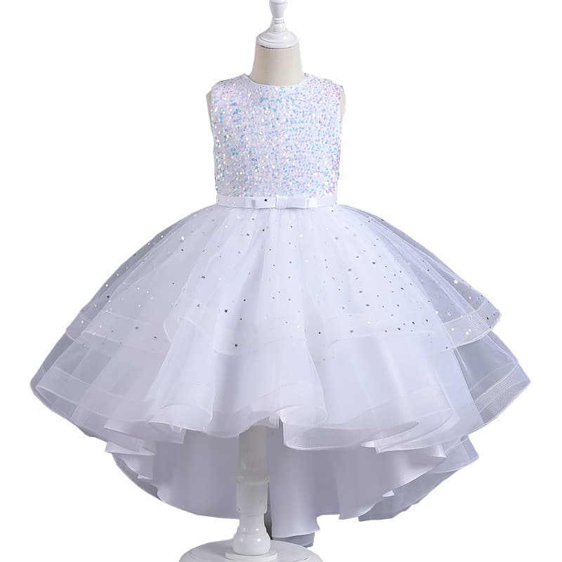 Small princess costume, flower girl dress, girl's skirt, piano performance costume, children's evening dress, tulle, children's catwalk costume 5