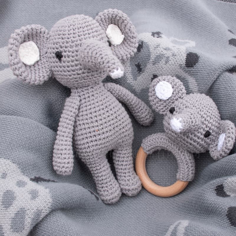 (Cross-border trading), crochet handmade, doll, small set, children's beanbag for new born, appeases toy, can bite 2