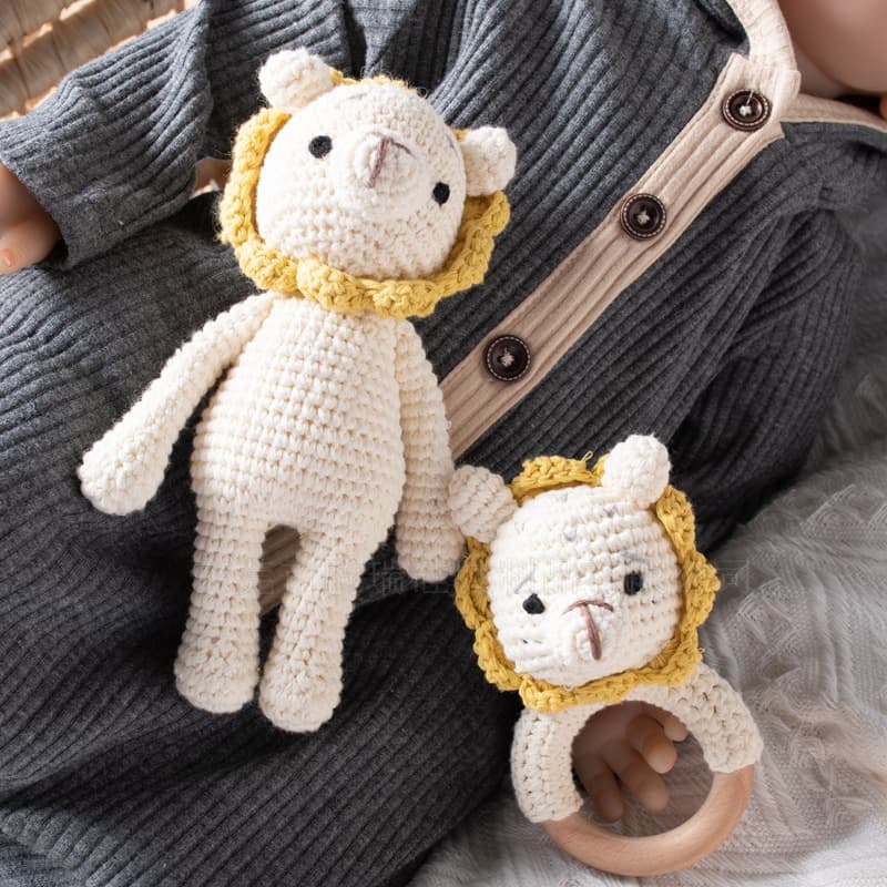 (Cross-border trading), crochet handmade, doll, small set, children's beanbag for new born, appeases toy, can bite 3