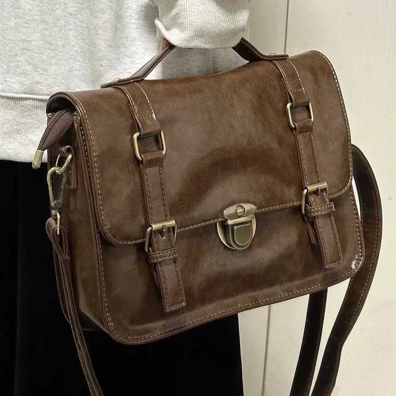 School bag, demi-season retro backpack, shoulder bag 2