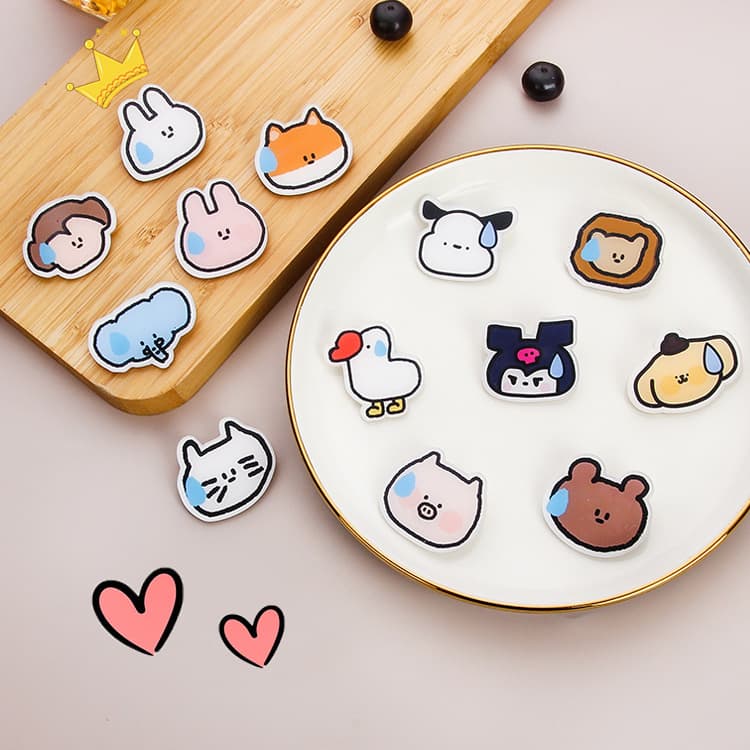 Acrylic cartoon brooch, badge, hairgrip, accessory, DIY 2