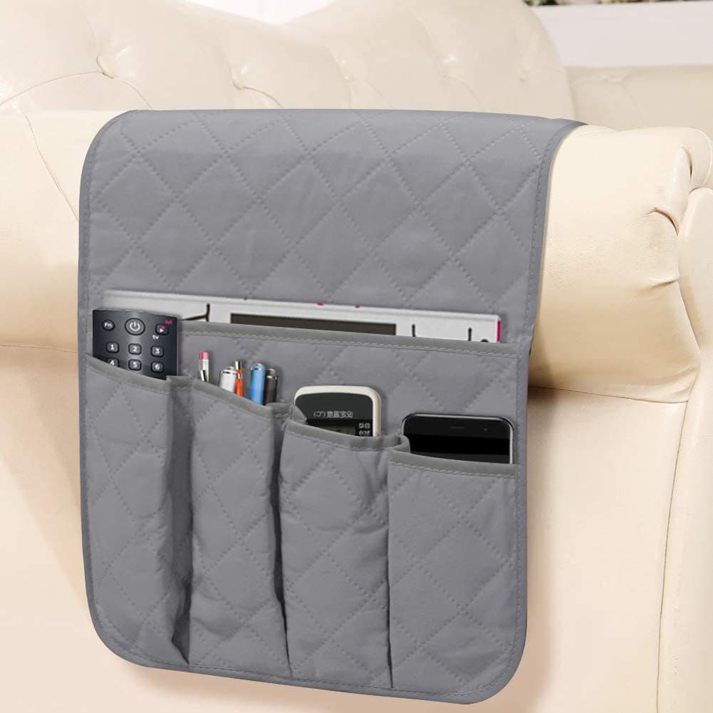 Sofa, organizer bag, tubing, storage system for bed, storage bag, remote control
