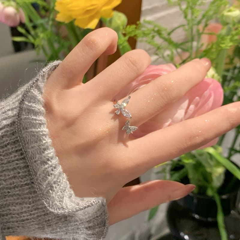 (Cross-border trading), ring, accessory with zircon, European style, light luxury style 2