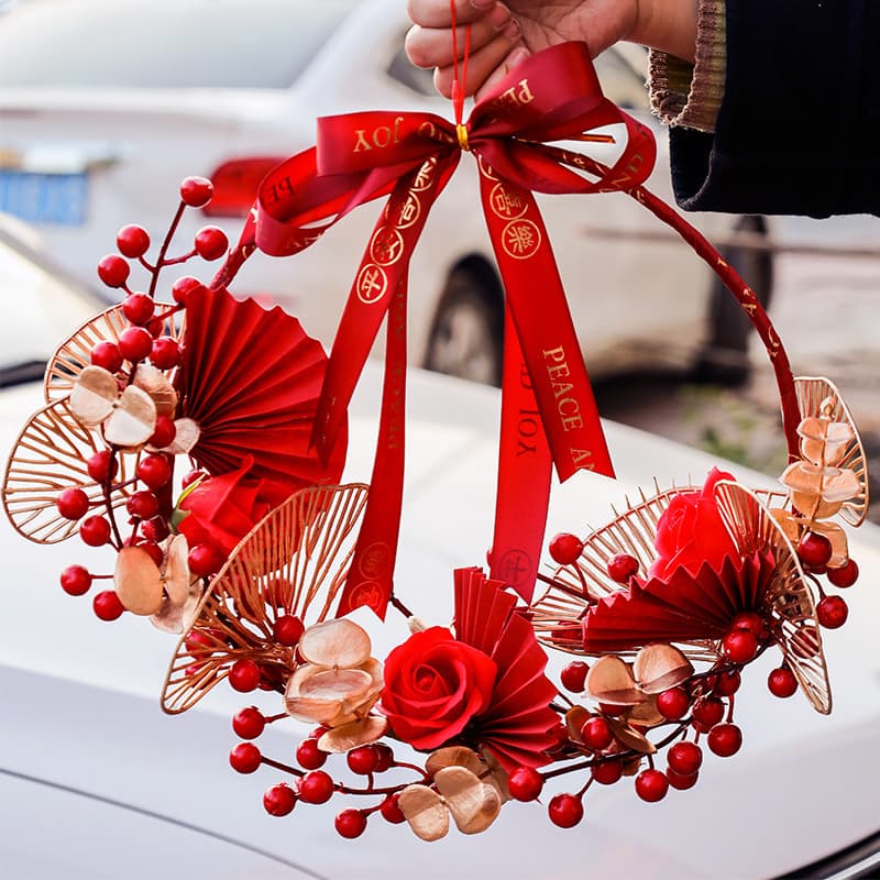 Factory National Tide Festive 2.5 Perm Ribbon Flower Cake Cake Festival Gift Box Decoration Package Printing Poor Ribbon 2