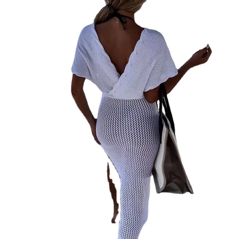 (Cross-border trading), beach sun protection clothing, black transparent set, sexy trousers, swimwear, Amazon, European style, with short sleeve 5