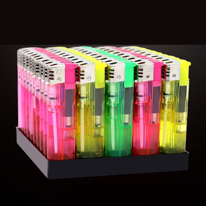 (Wholesale), disposable transparent plastic electronic lighter 3