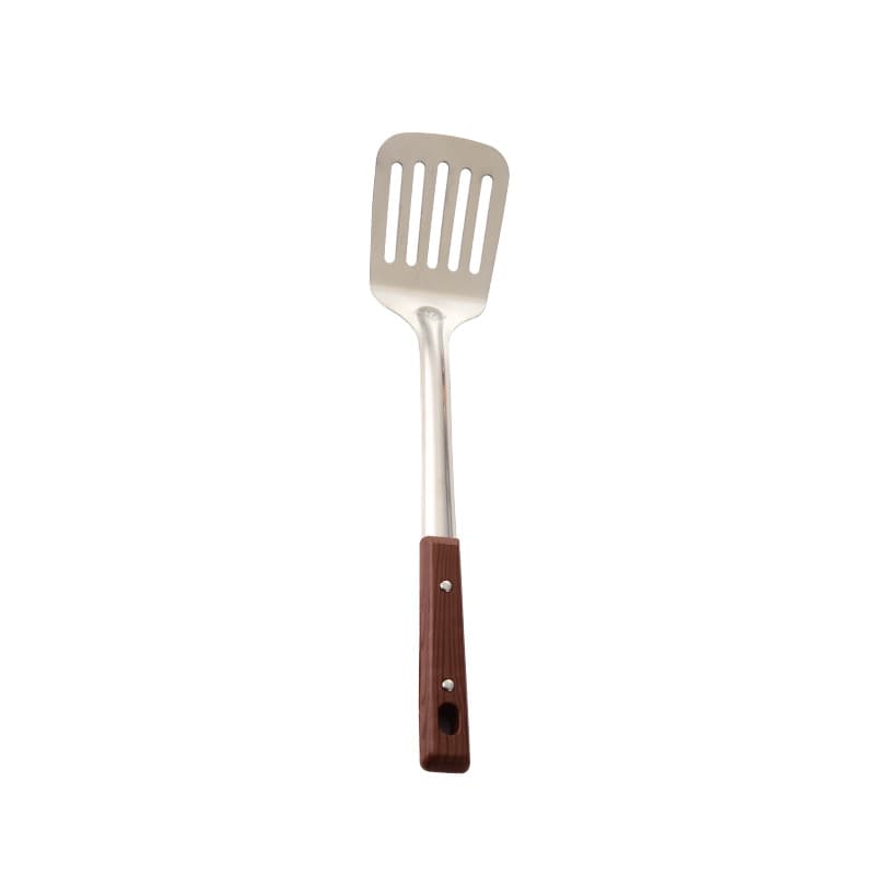 201 stainless steel spatula spoon kitchen utensil five-piece set home kitchen cooking set wooden handle large colander cooking 5