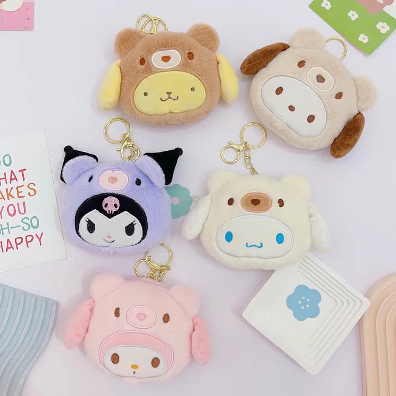 Sanrio, Japanese wallet, organizer bag, keychain, with little bears 1