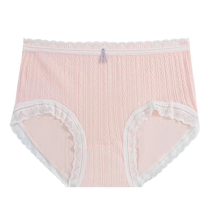 Underwear, cotton trousers, antibacterial comfortable cute shorts, pants, mid rise, hip-accented 5