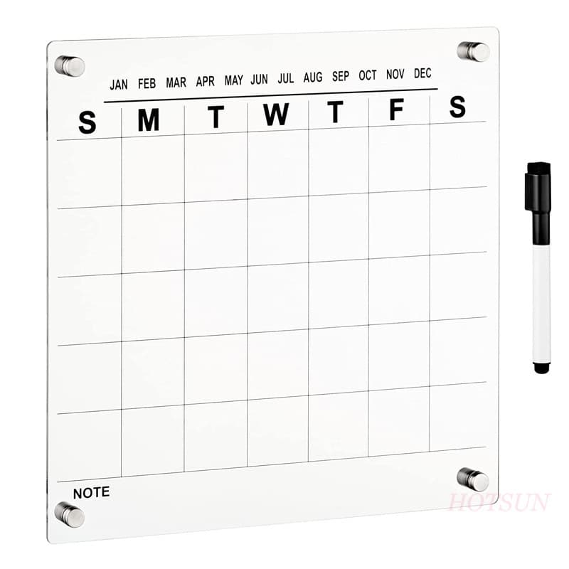 Acrylic transparent magnetic strong magnet, calendar, erasable writing board 5
