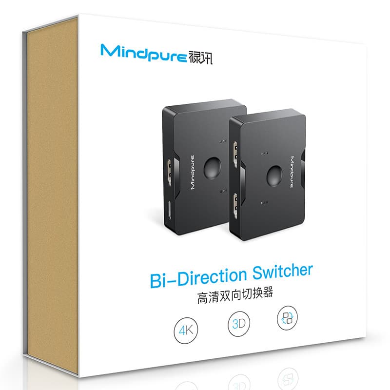 HDMI two -in -one switch high -definition audio video computer TV semiper 2 to 1 out of the two -way splitter 4