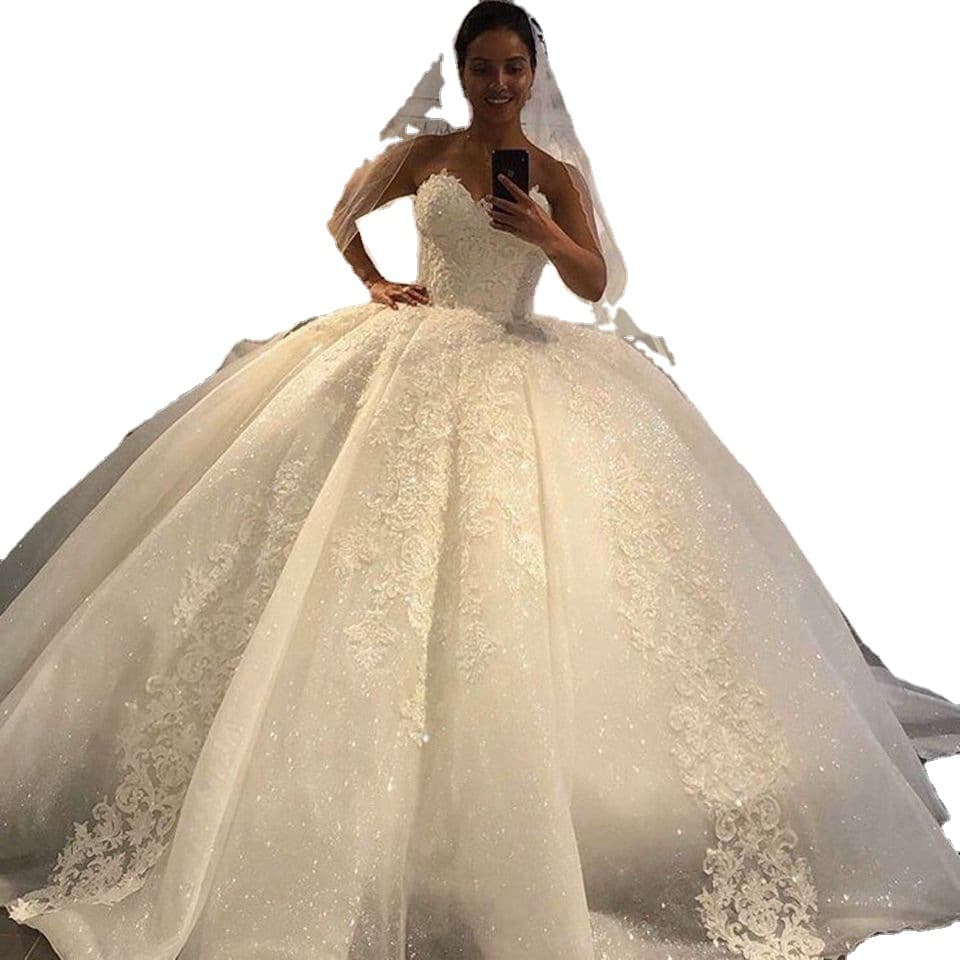 Elegant shiffon wedding dress, lace small princess costume for bride, graduation party 5