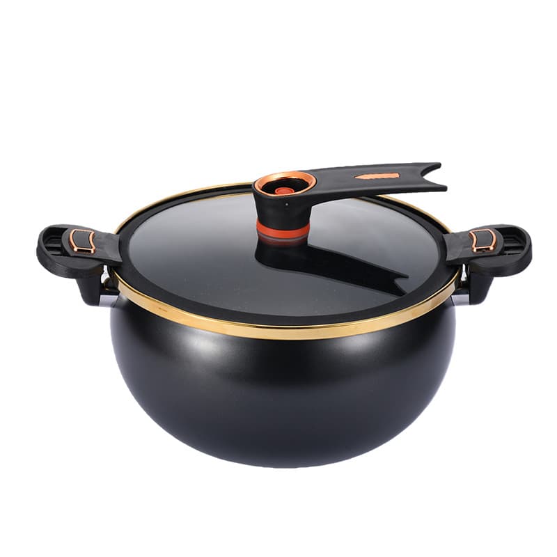 Carefully selected black micro-pressure cooker 7 liters fat dundun household multi-functional pressure stew pot 8L stew pot non-stick soup pot 5