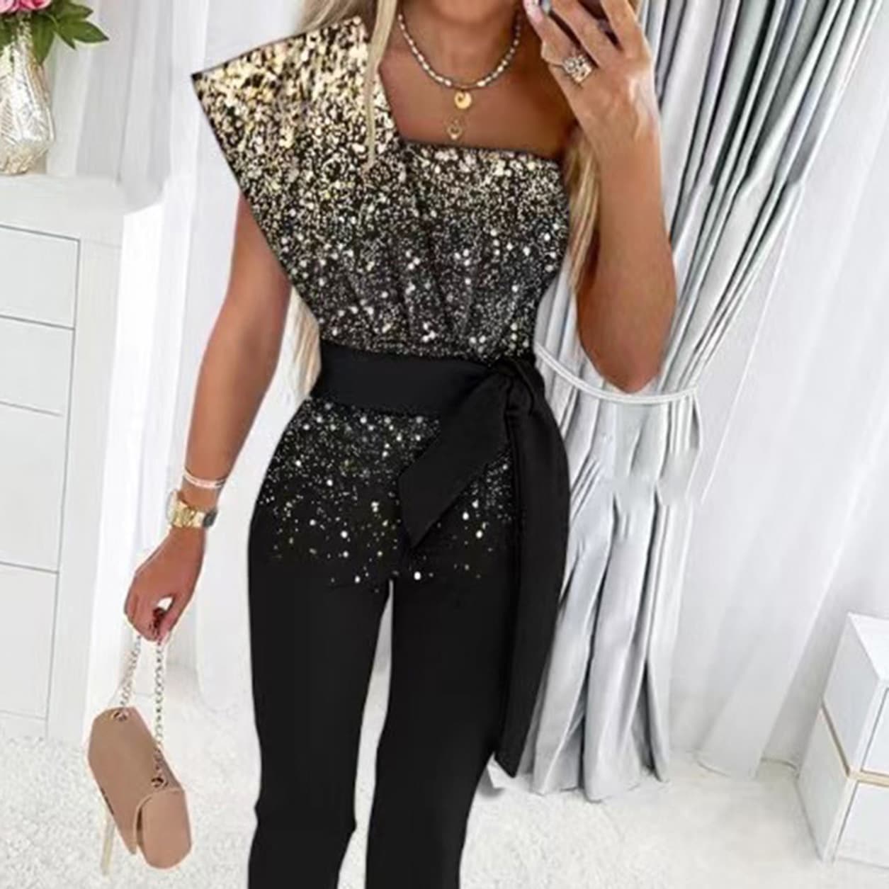 (Cross-border trading), overall, belt sleevless, trousers, European style 4