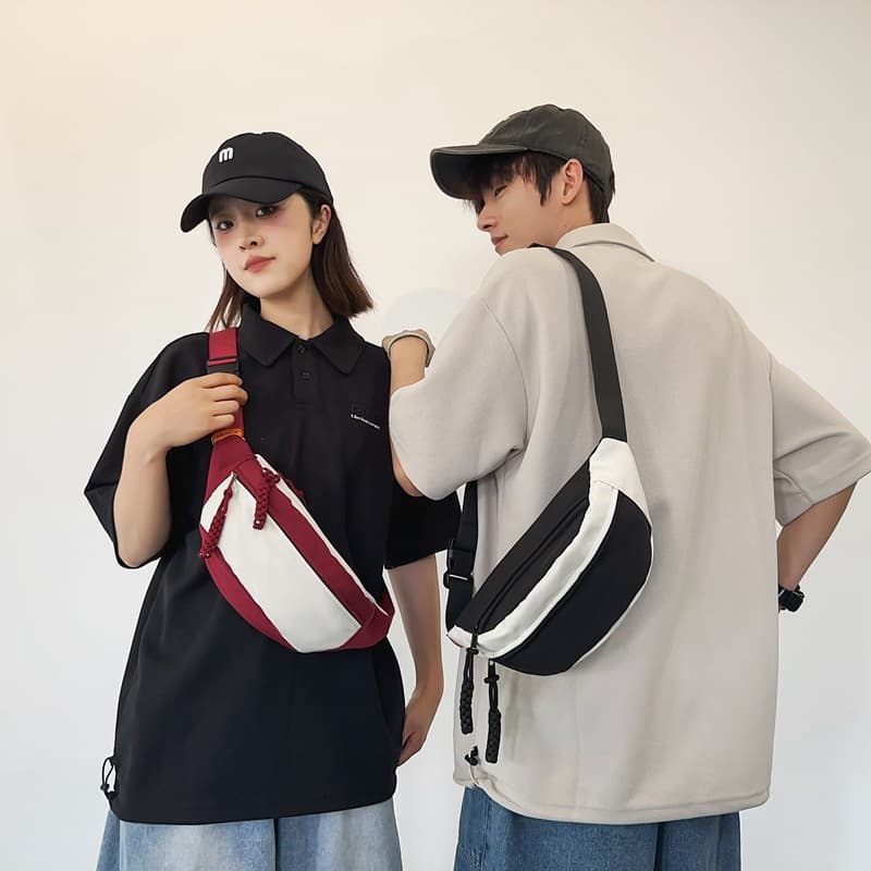 Chest bag, small bag, Japanese waterproof bag, casual sports men's shoulder bag, belt bag, custom-made, with your logo imprint 3
