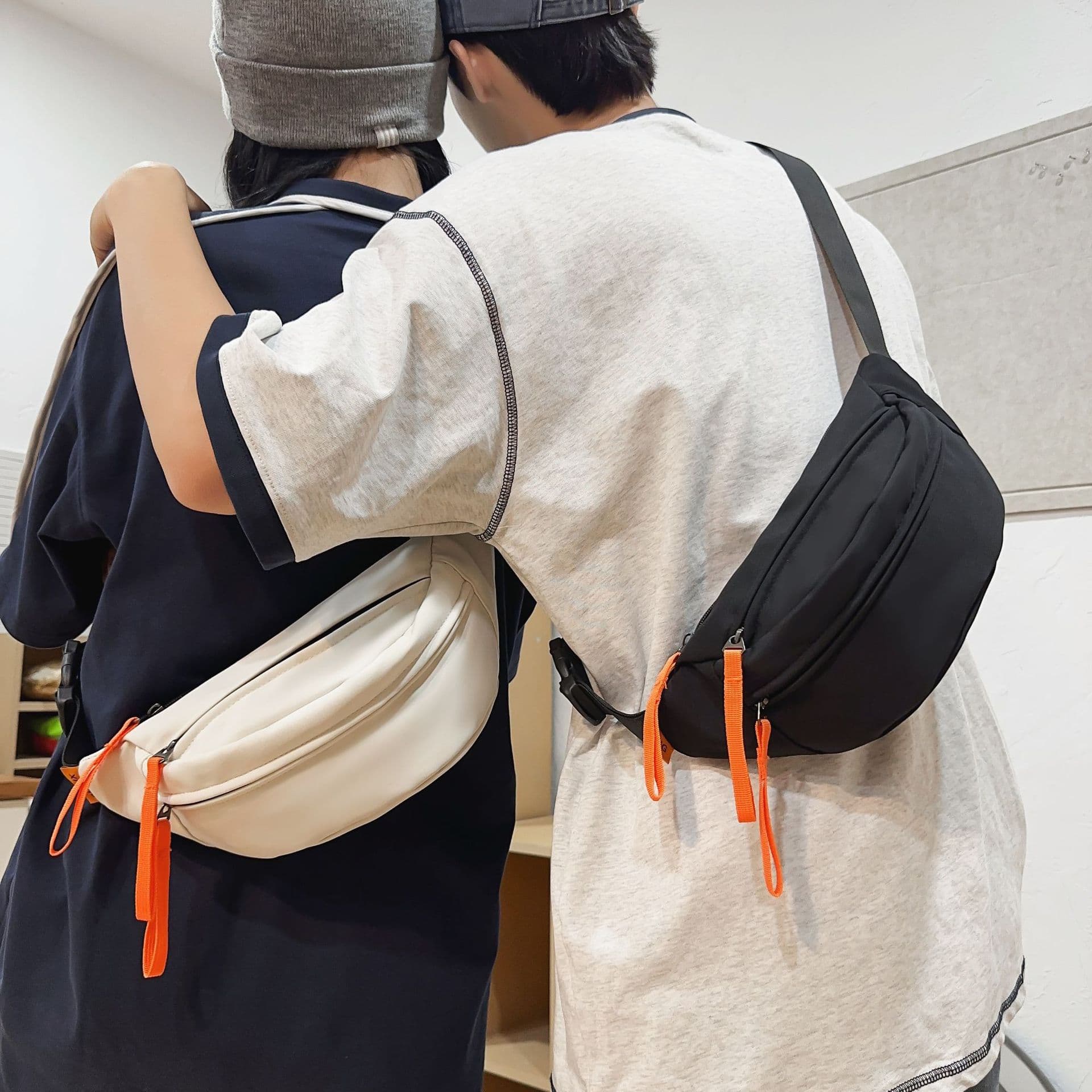 Chest bag, small bag, Japanese waterproof bag, casual sports men's shoulder bag, belt bag, custom-made, with your logo imprint 4