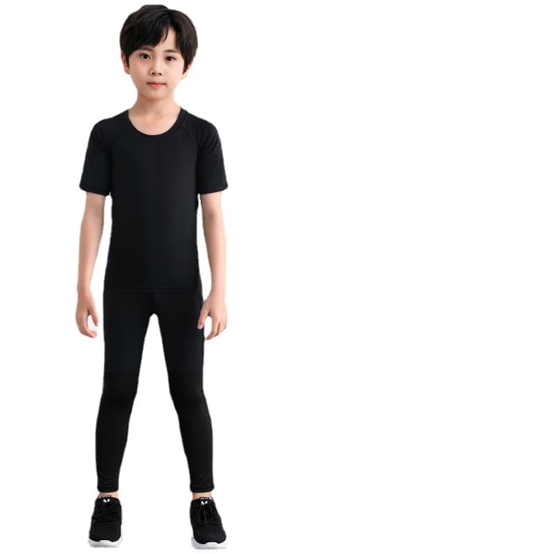 Children's flower boy costume for training for gym, winter basketball sports base quick dry football long-sleeve, tight 5
