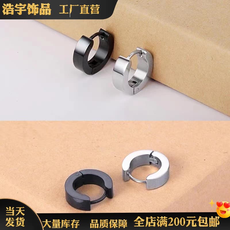 (Cross-border trading), double-sided earrings stainless steel, ear clips 1