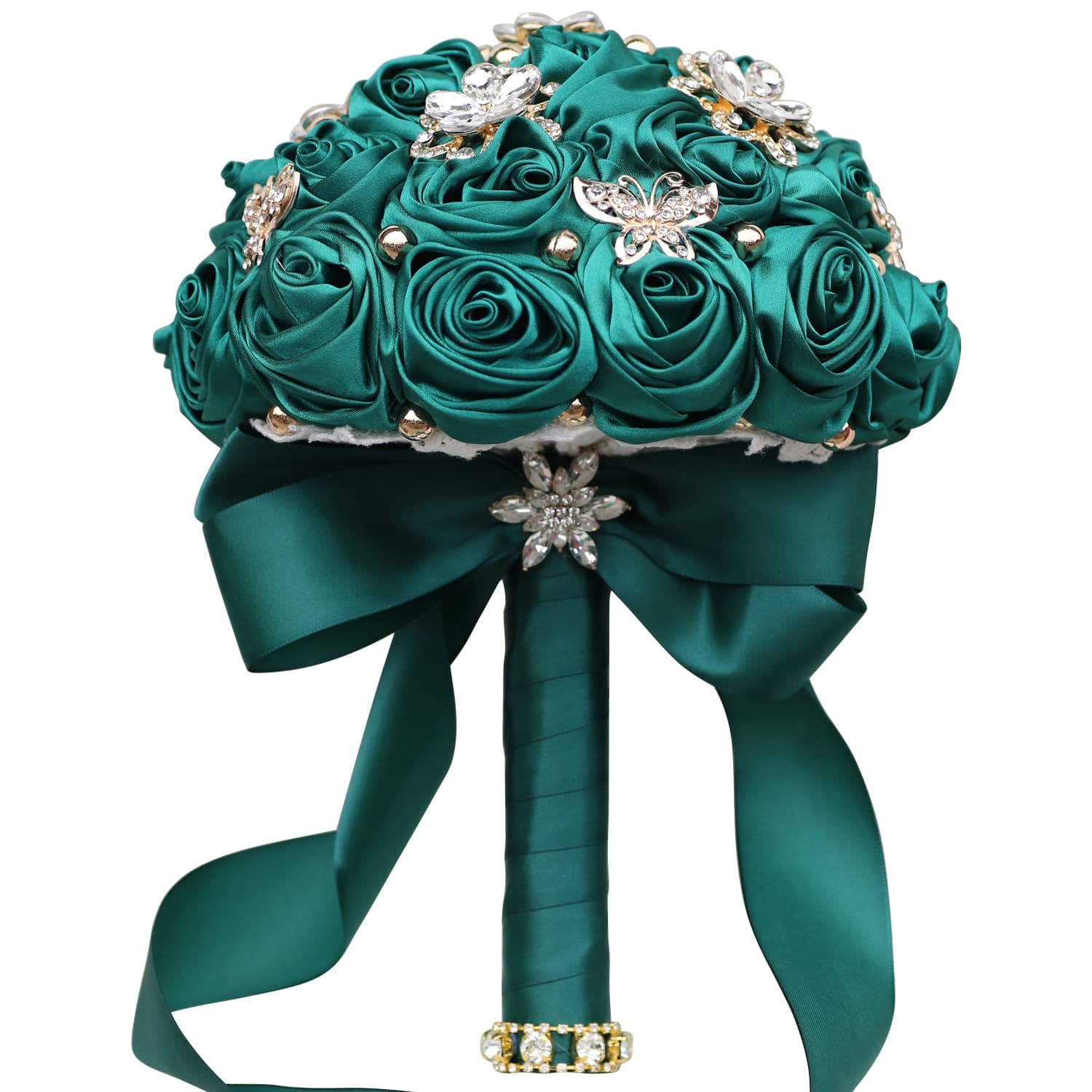 Spot cross -border supply stabilizes the bride's hand holding the flowers, rhinestone roses, wedding celebration European and American multi -color wholesale 809A 2