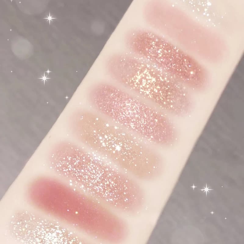 Brown starry sky, matte waterproof eyeshadow palette, 9 colors 3