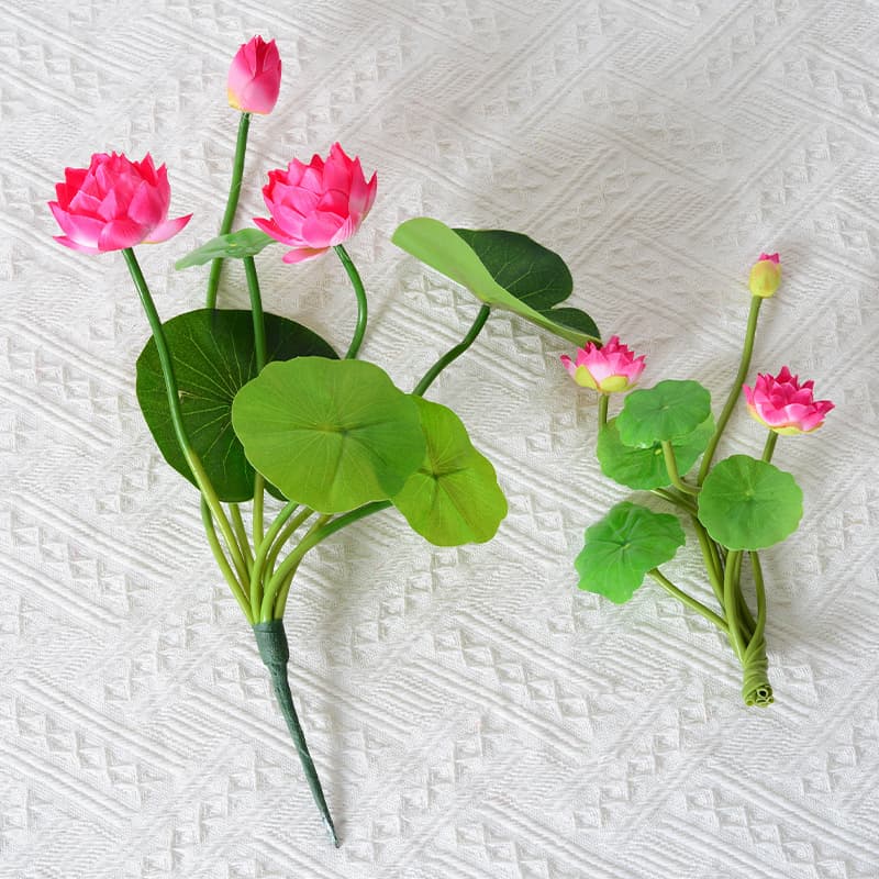 Artificial lotuses, pond decor for home use for living room, artificial flowers 4
