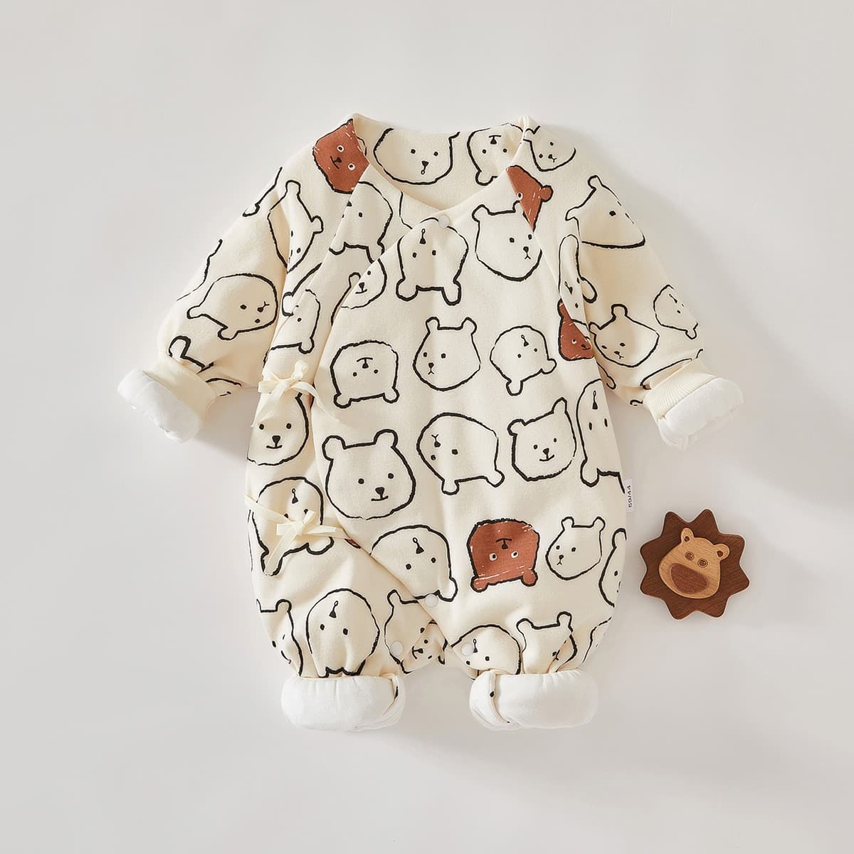 Spring children's cotton overall, quilted bodysuit for baby to go out 4
