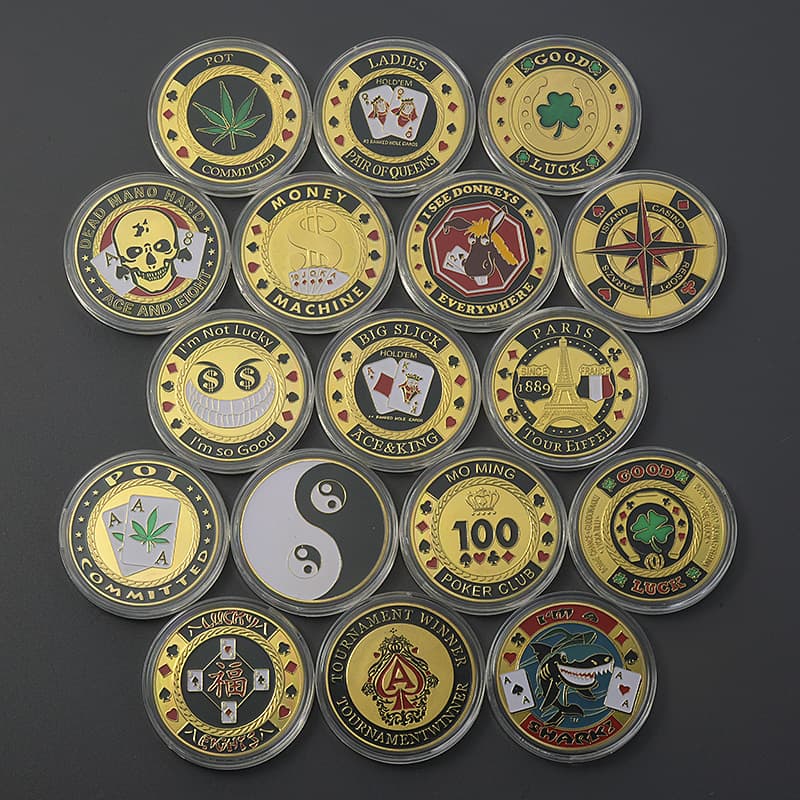 Opening chip commemorative medal Las Vegas lucky gold and silver coin metal crusher collection gift cross -border
