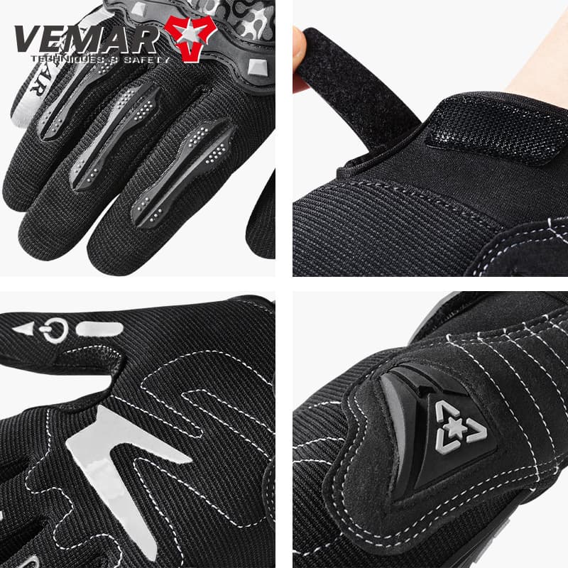 Demi-season breathable non-slip wear-resistant gloves, night retroreflective equipment 4