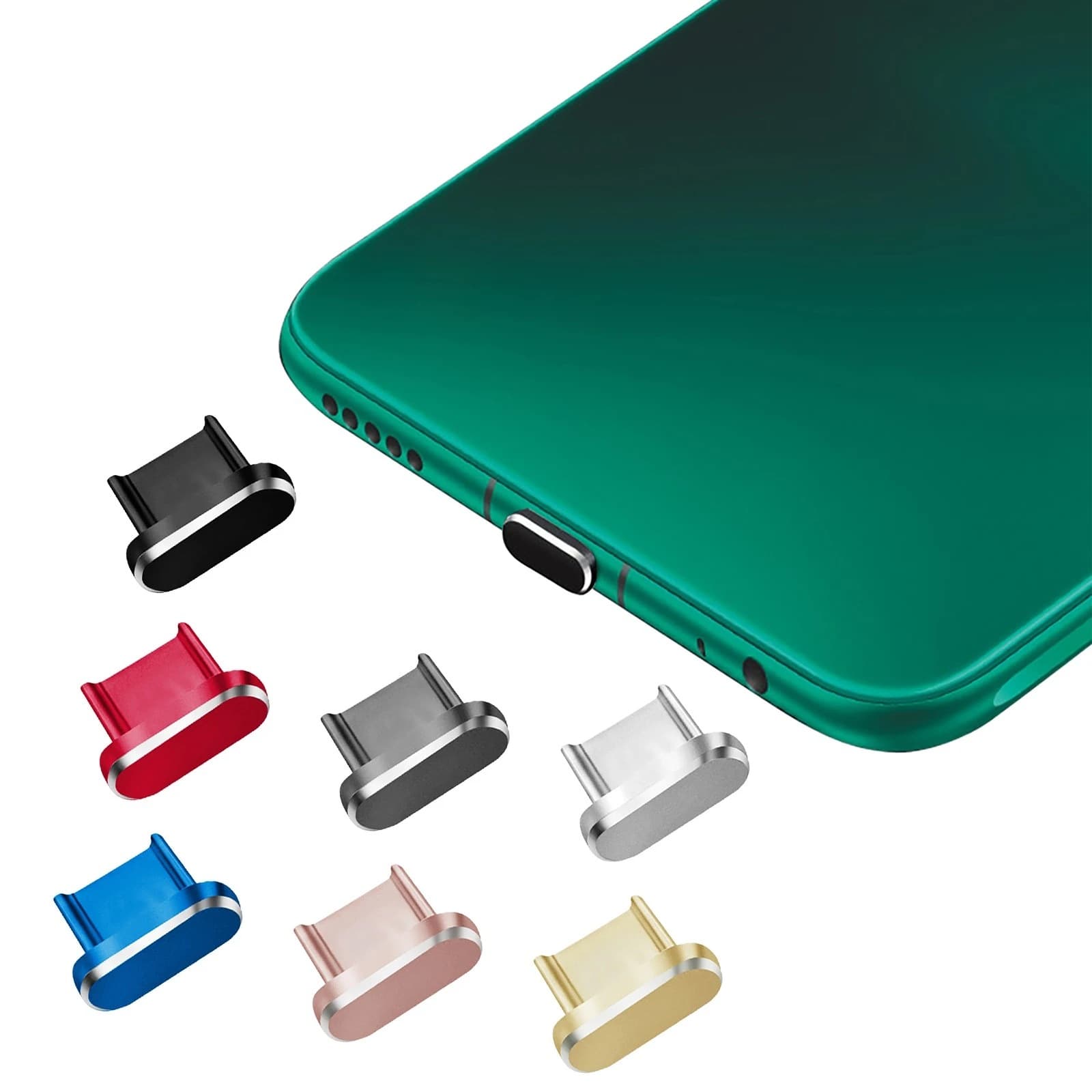 Metal micro dustproof plug USB interface plug Android dustproof plug Charging port dustproof plug Data port plug 1