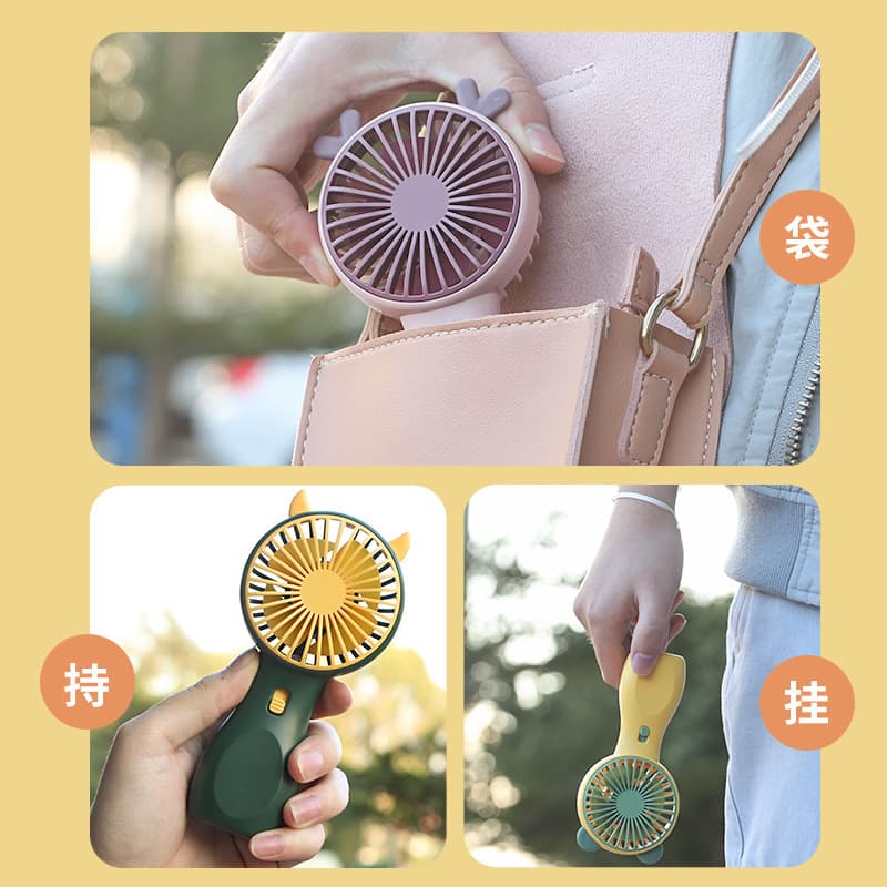 (Wholesale), handheld small lightweight air fan with light 4