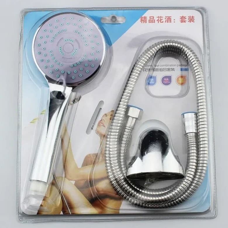 Shower head three-piece set blister packaging pressurized shower head bathroom shower handheld shower pressurized 3