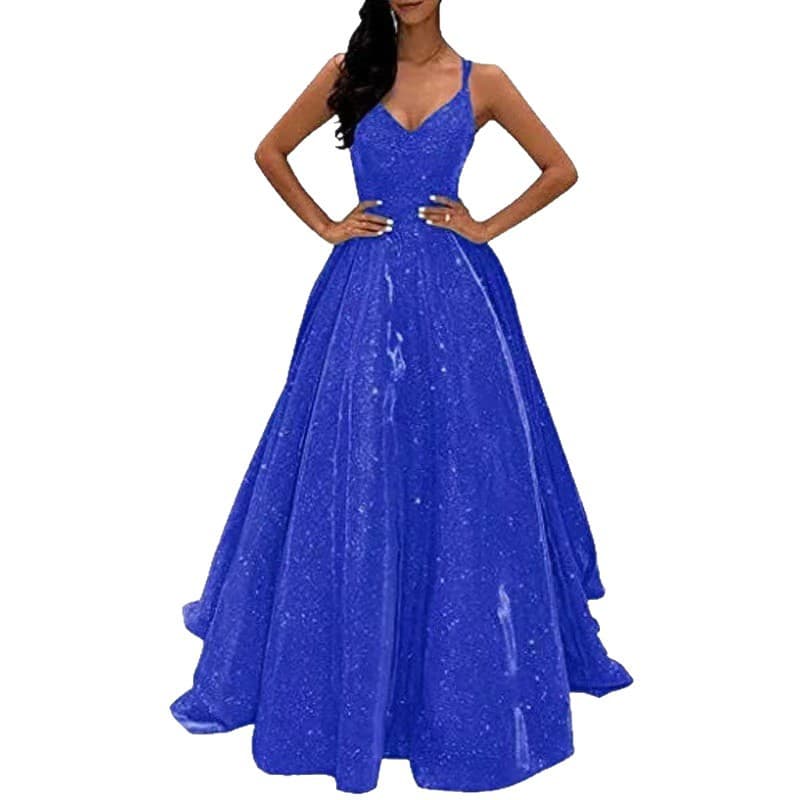 (Cross-border trading), fashionable flashing long evening dress, European style, lifting effect, fitted 5