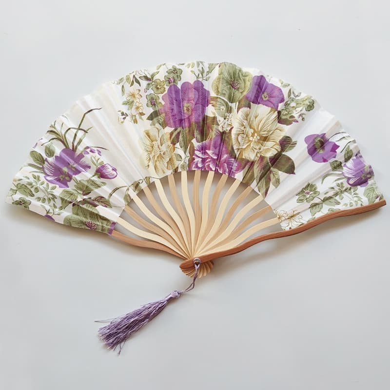 [Boutique Collection] Edo Japan and fan bamboo handle folding fan blue and white porcelain Chinese feelings 4