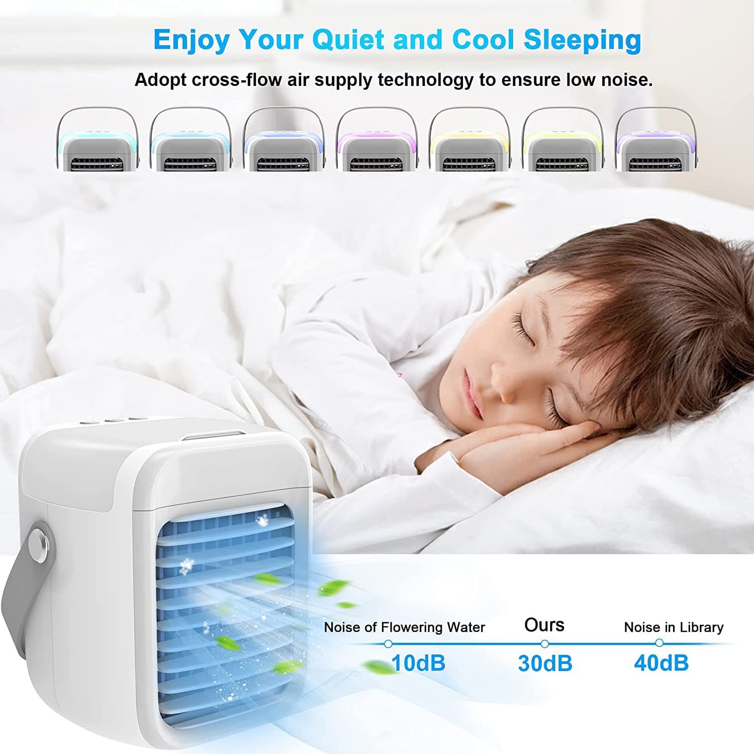 Handheld effective air fan, small humidifier 4