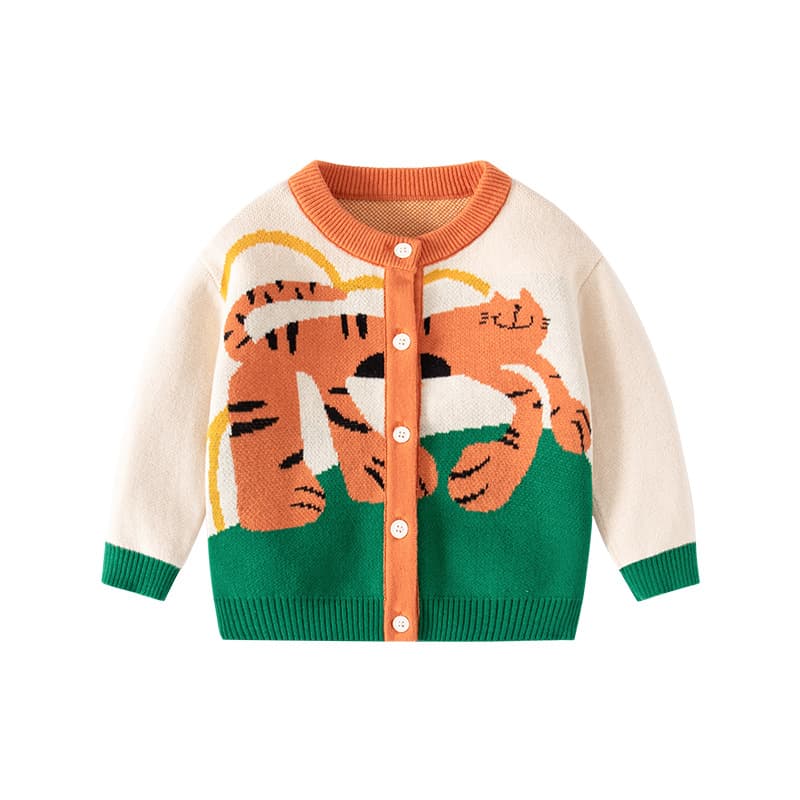 Soft children's sweater, cotton demi-season autumn cardigan 5
